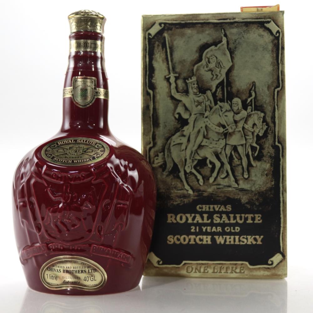Chivas 21 Year Old Royal Salute 1 Litre / Ruby Flagon