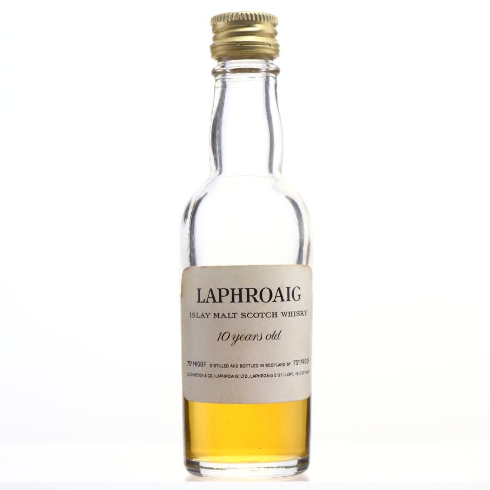 Laphroaig 10 Year Old Miniature 1970s / Low Fill Level