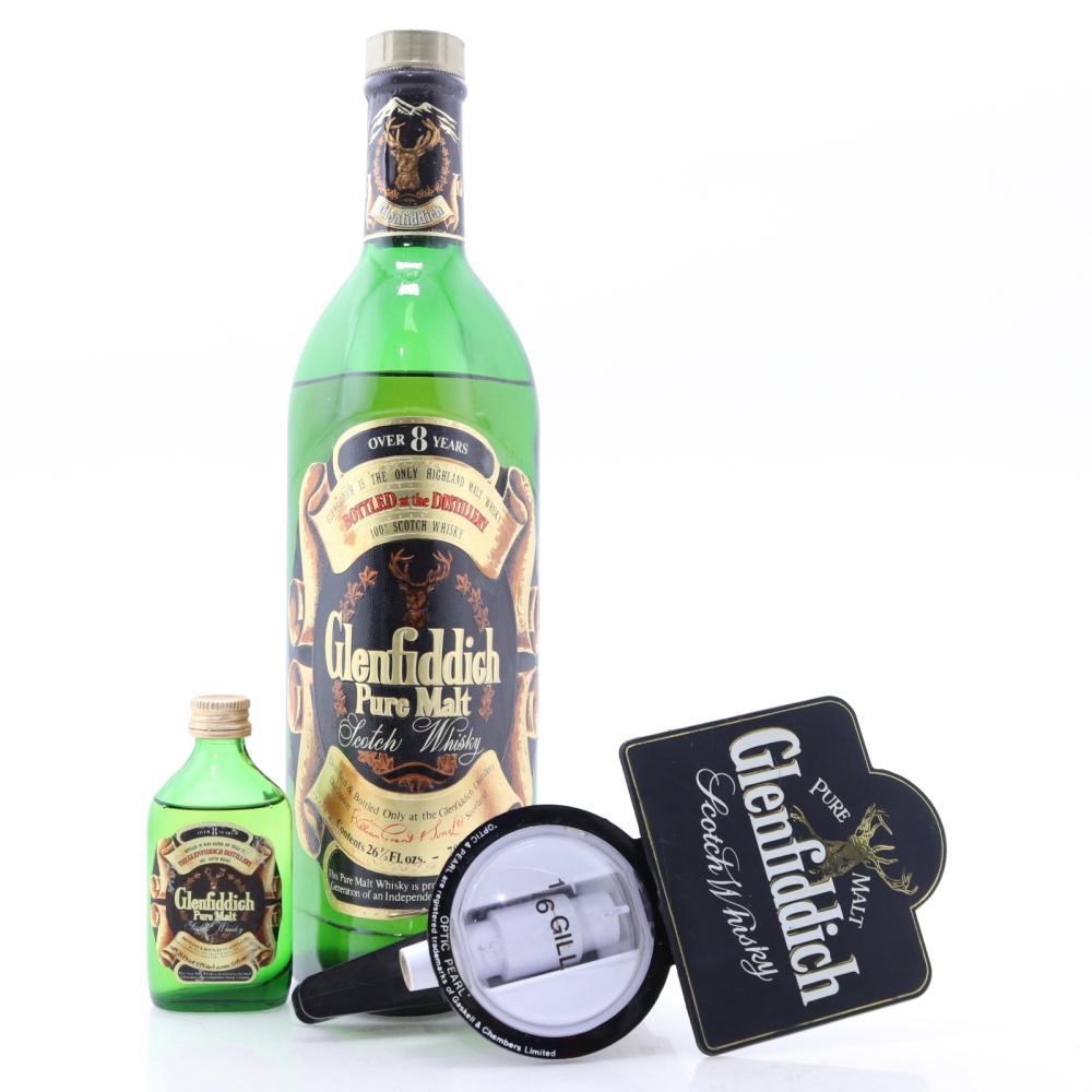 Glenfiddich 8 Year Old Pure Malt 1970s / with Miniature & Optic