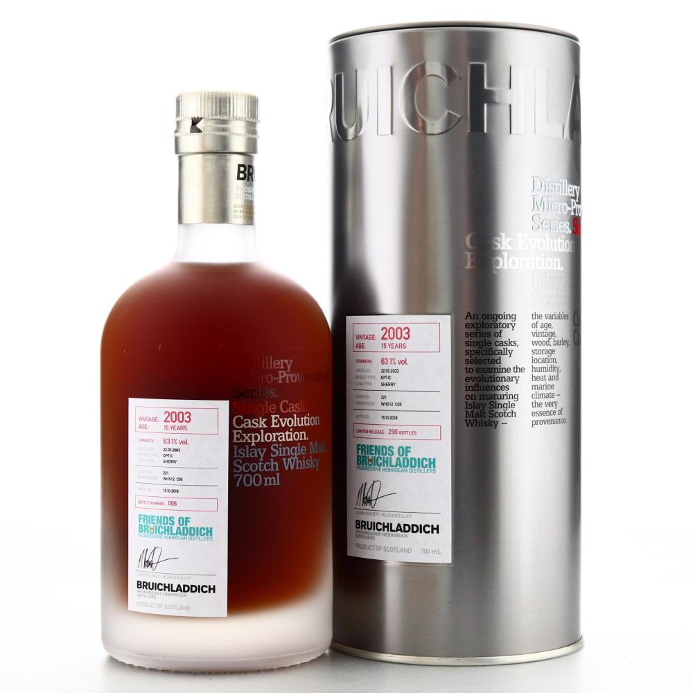 Bruichladdich 2003 Micro Provenance Single Sherry Cask 15 Year Old #221 / Friends of Bruichalddich