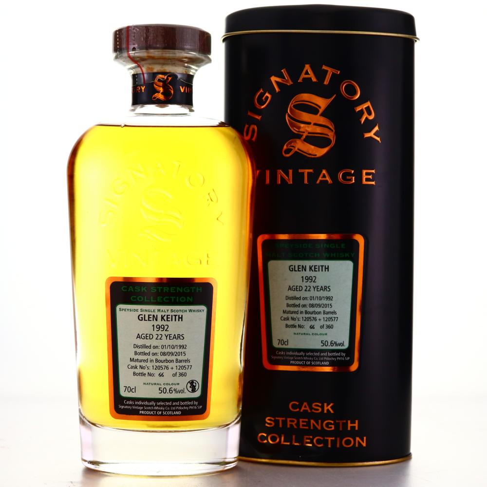 Glen Keith 1992 Signatory Vintage 22 Year Old Cask Strength