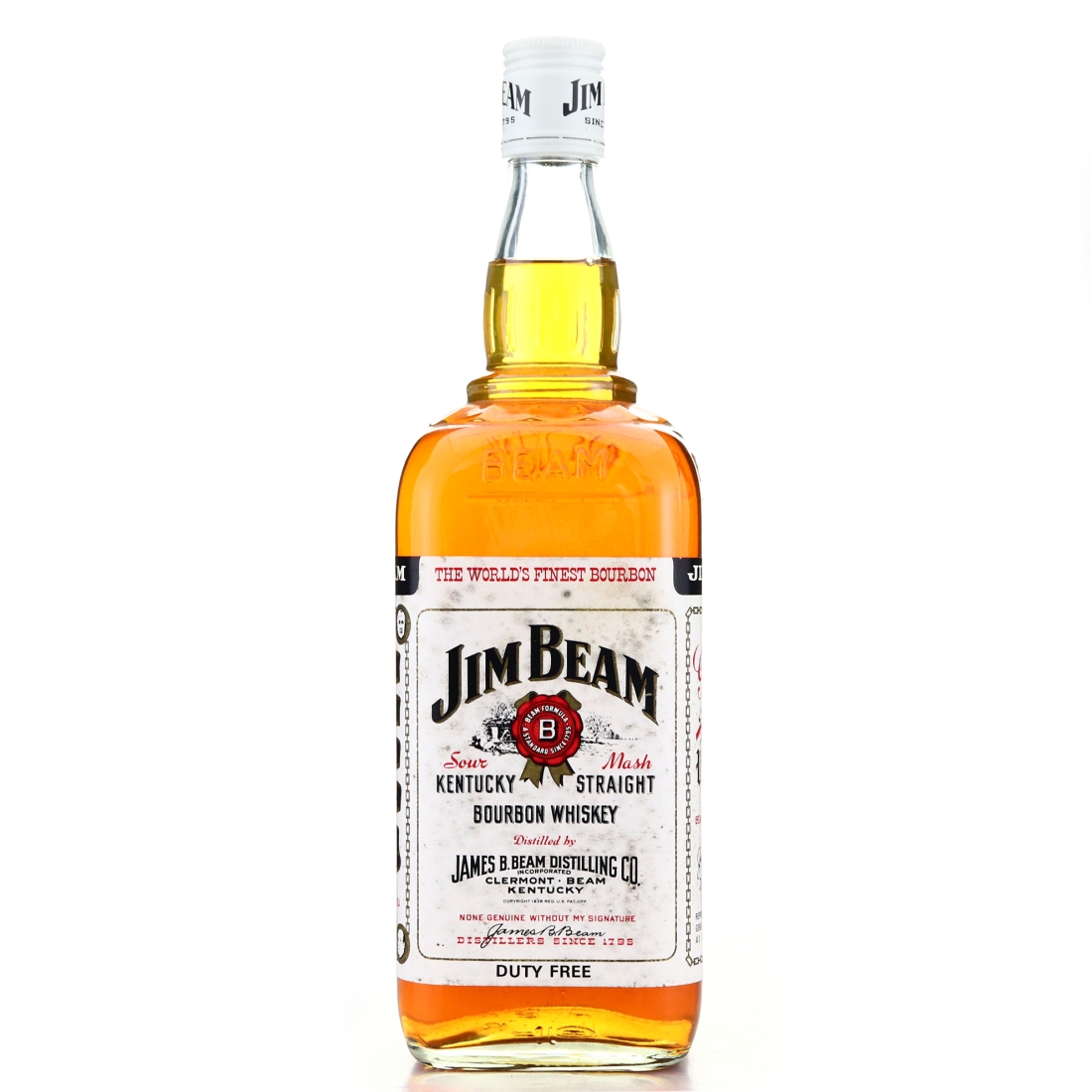 Jim Beam Kentucky Straight Bourbon 1 Litre 1980s