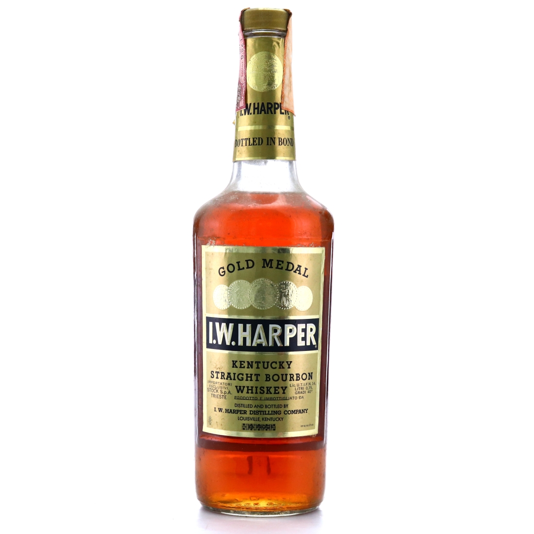 I.W. Harper Gold Medal Kentucky Straight Bourbon 1970s / Stock Import