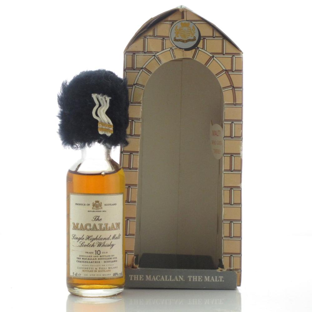 Macallan 10 Year Old Miniature 5cl / with Sentry Box