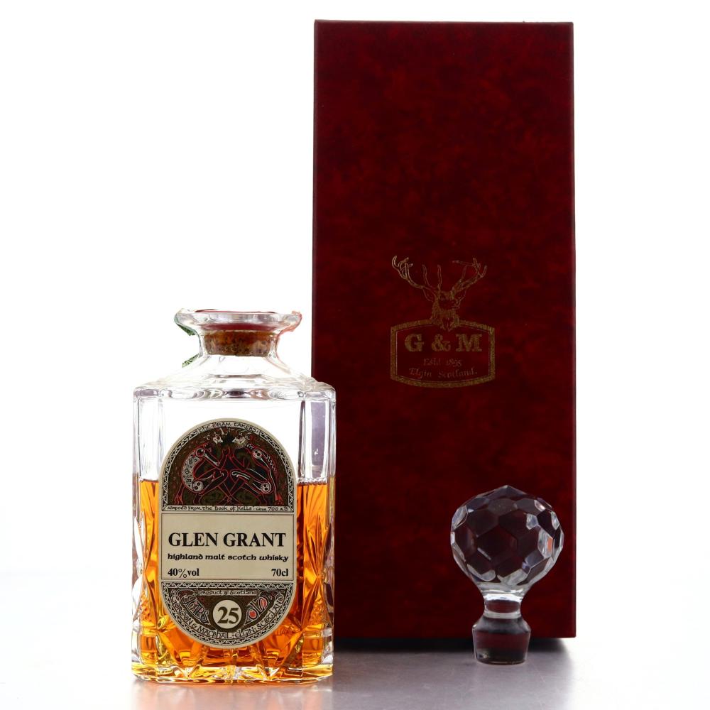 Glen Grant 25 Year Old Gordon and MacPhail 'Book of Kells' Decanter