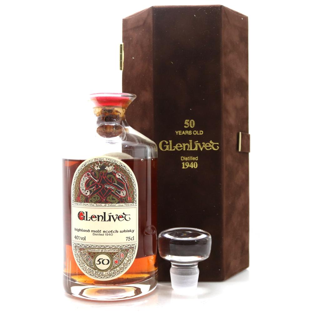 Glenlivet 1940 Gordon and MacPhail 50 Year Old Decanter / Book of Kells