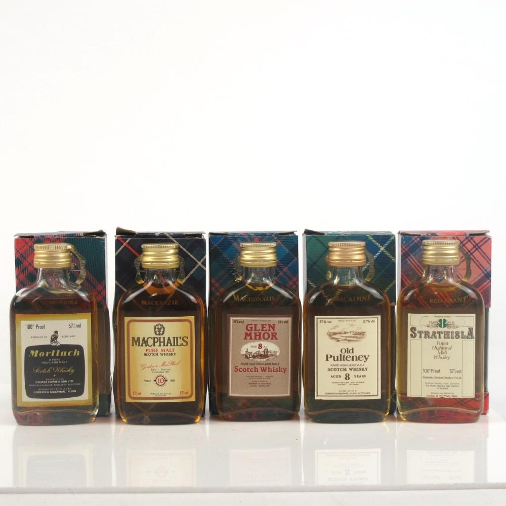 Miscellaneous Gordon and MacPhail 100 Proof Miniatures 5 x 5cl