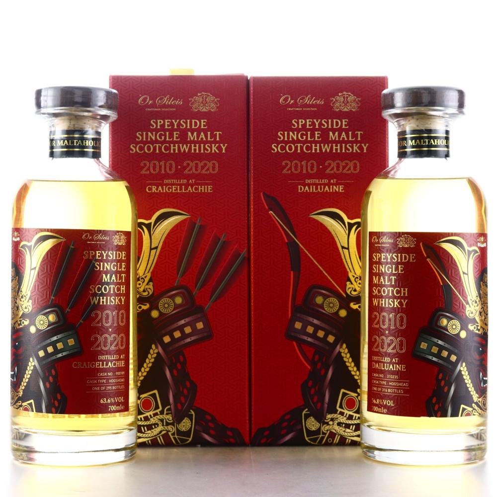 Craigellachie & Dailuaine 2010 Mercury's Selection 2 x 70cl / Or Sileis & Twin Lions Society