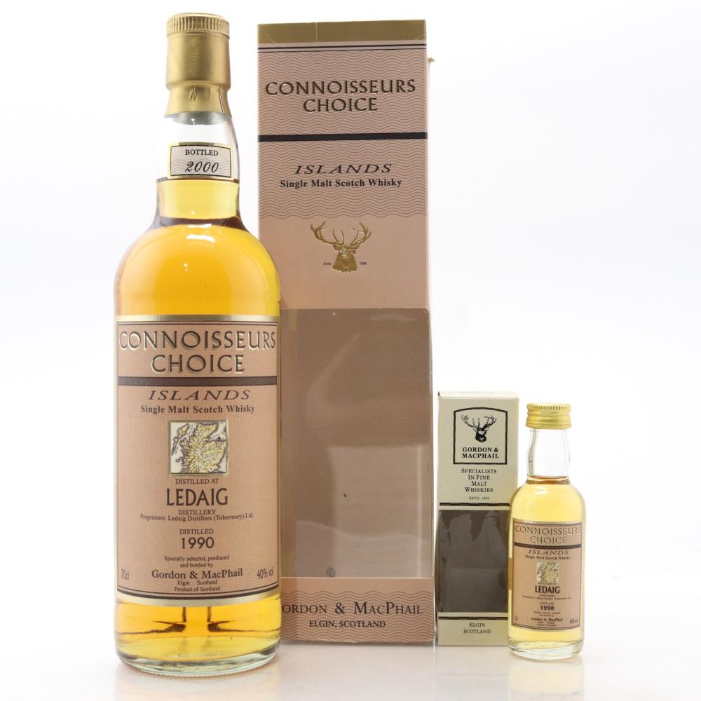 Ledaig 1990 Gordon and MacPhail / with Miniature 5cl