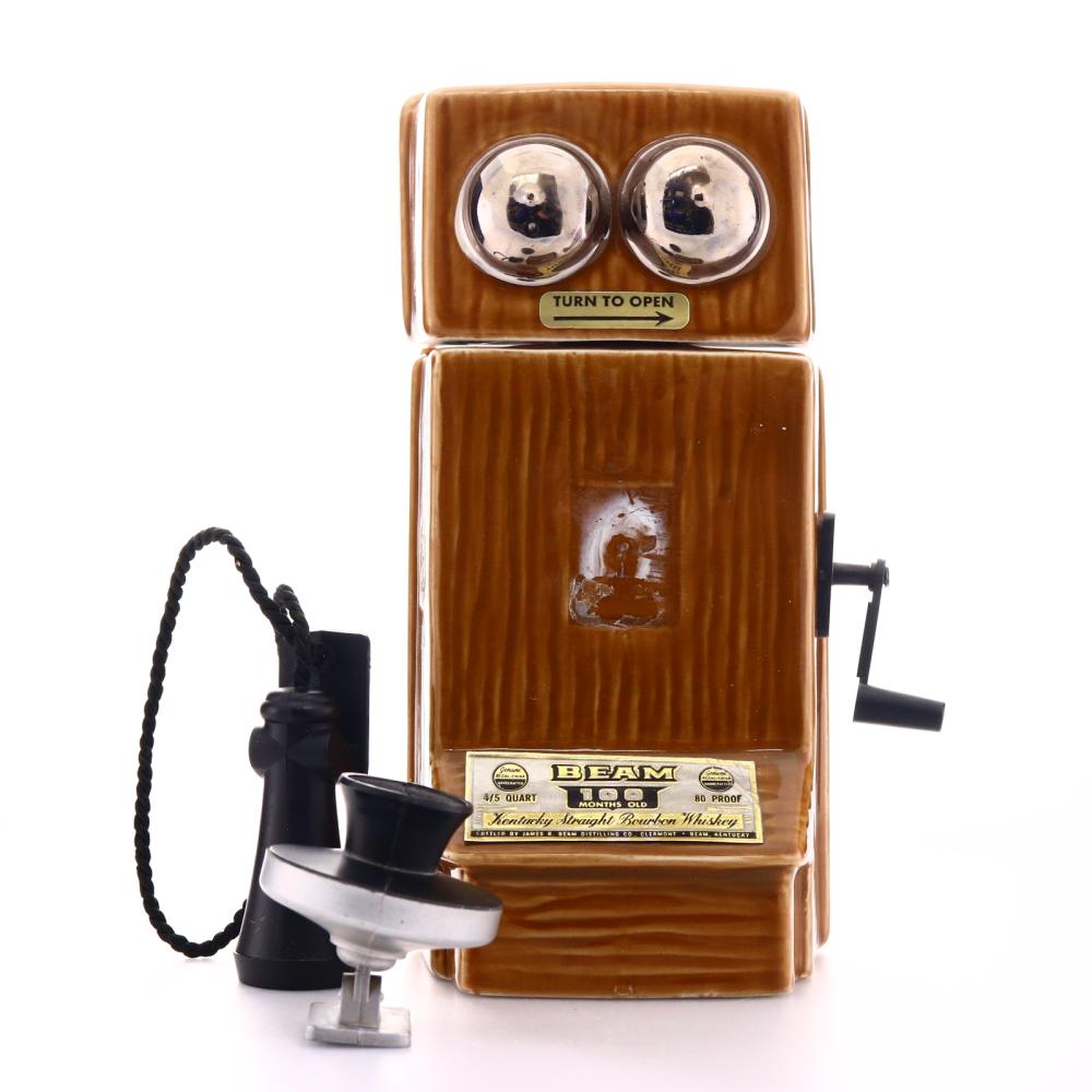 Jim Beam 100 Months Old Magneto Wall Set Phone Decanter 1975