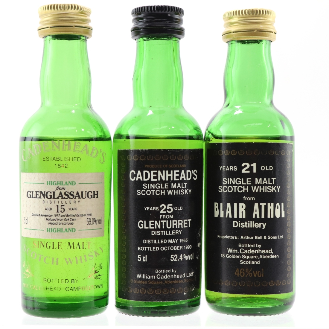 Highland Cadenhead's Miniatures 3 x 5cl