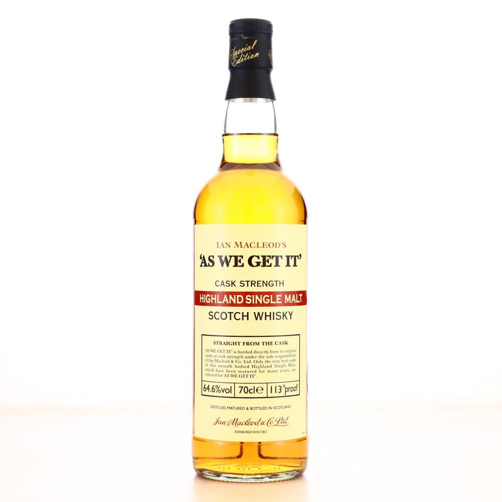 As We Get It Cask Strength Highland Single Malt / 64.6%
