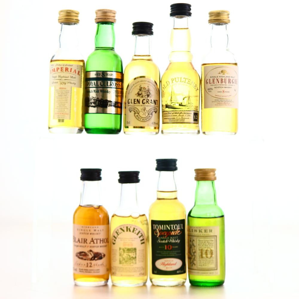 Single Malt Miniatures x 9 / Includes Imperial 1979