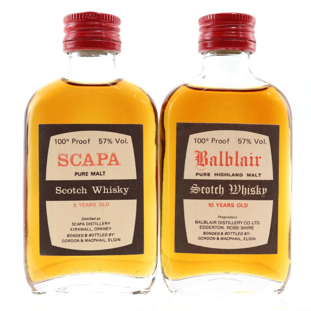 Gordon and MacPhail 100 Proof Miniature x 2 / includes Scapa 8 Year Old