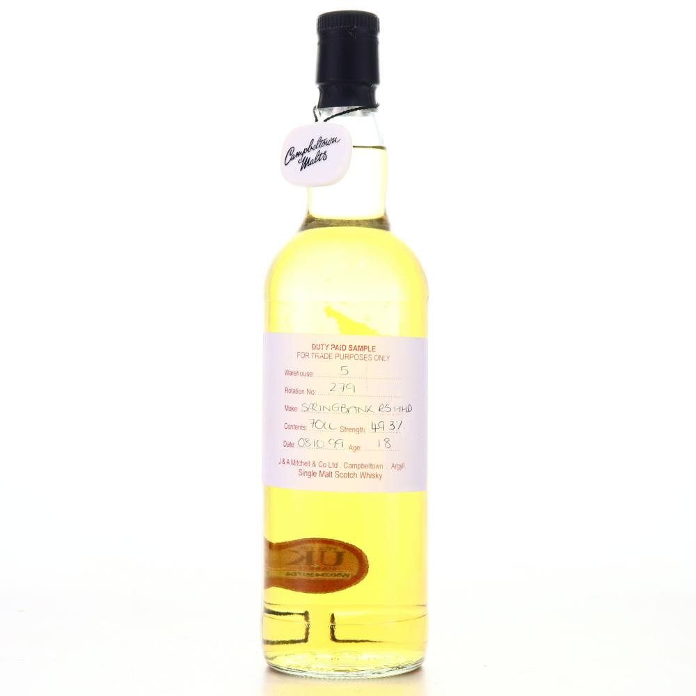 Springbank 1999 Duty Paid Sample 18 Year Old / Refill Sherry Hogshead