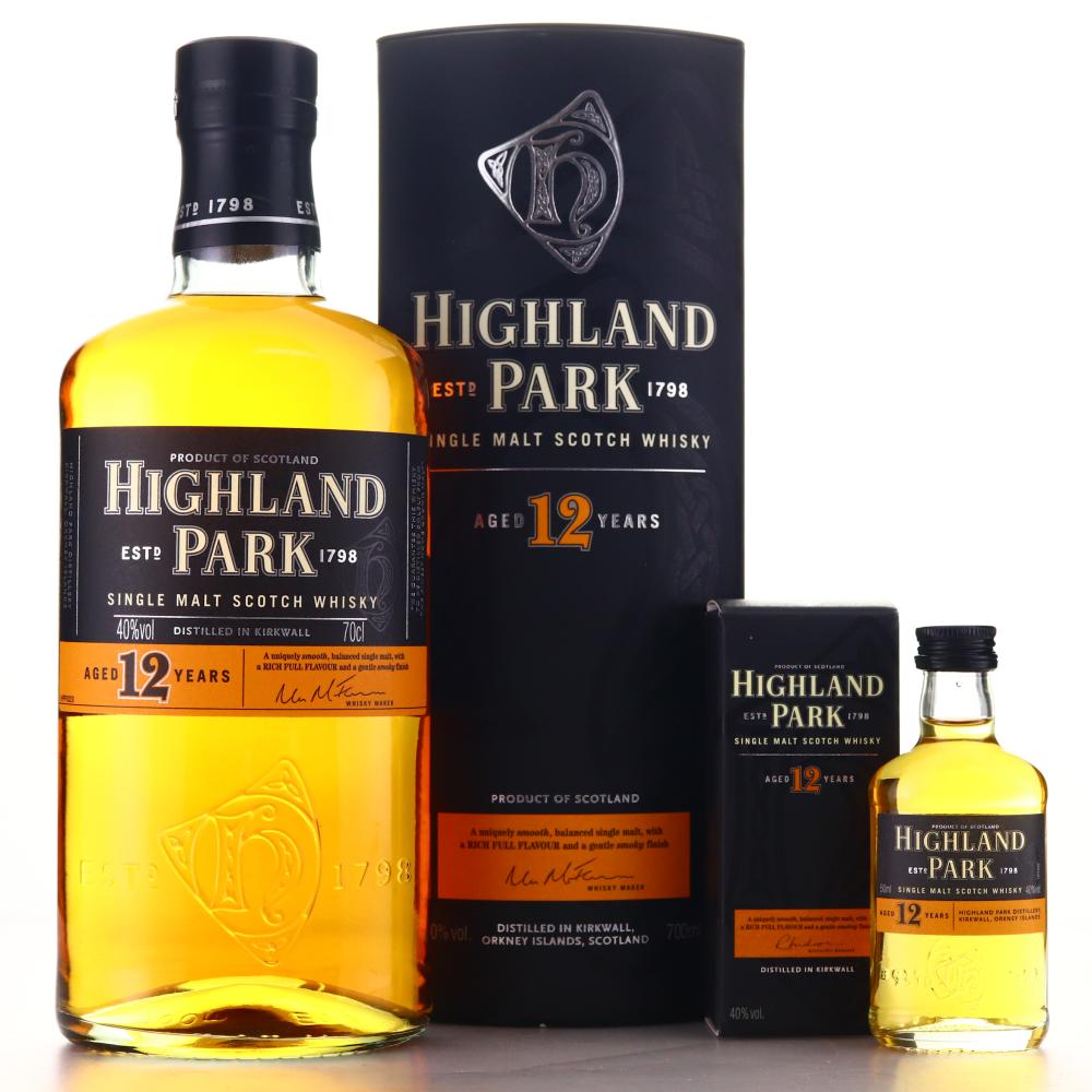 Highland Park 12 Year Old / with Miniature