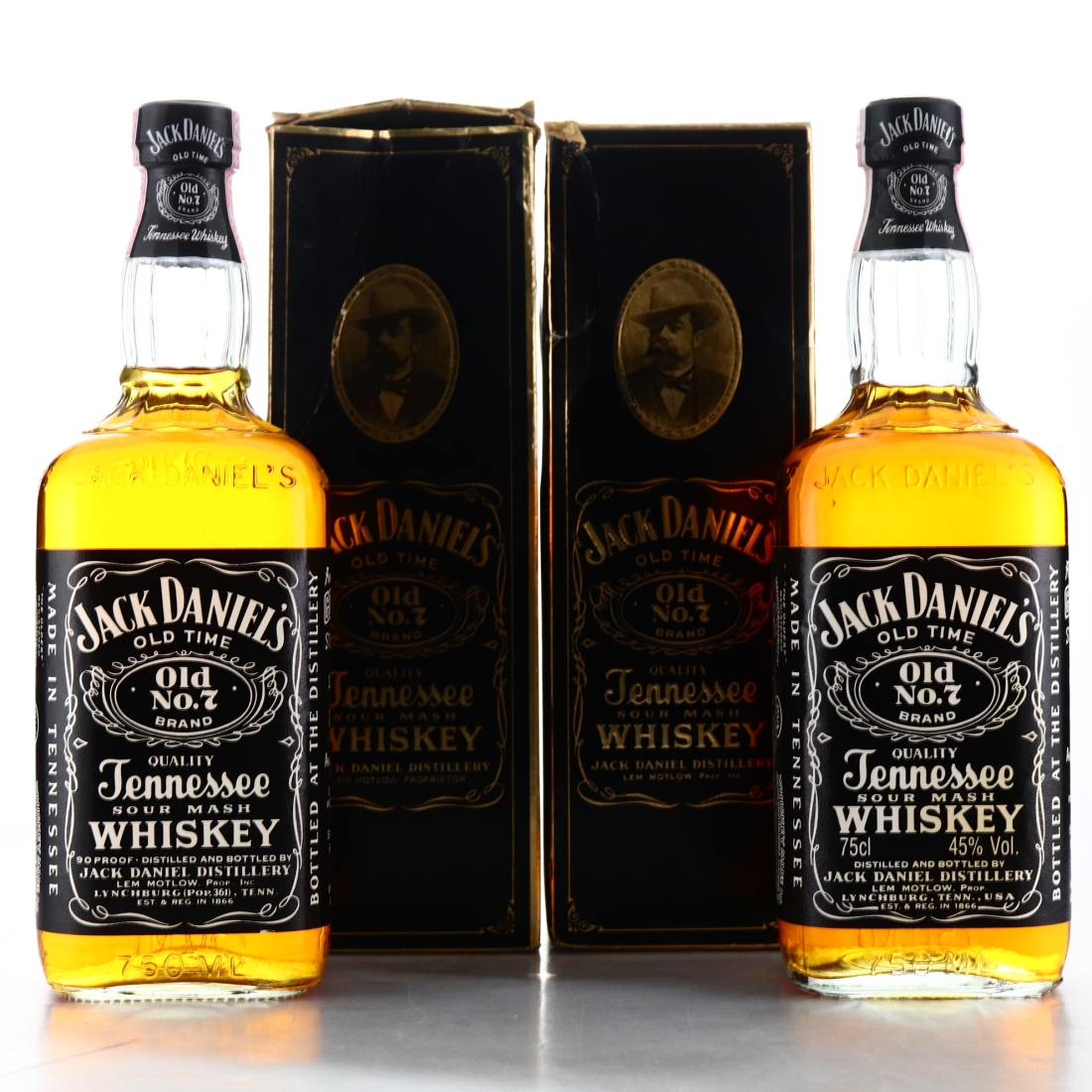Jack Daniel's Old No.7 90 Proof 1980s x 2