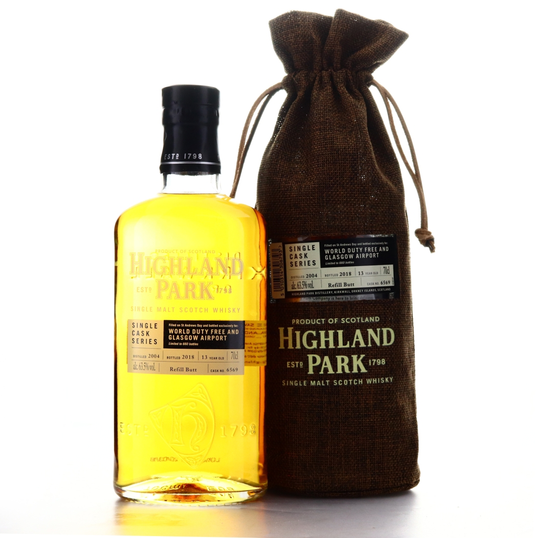 Highland Park 2004 Single Cask 13 Year Old #6569 / Glasgow Airport and World of Whiskies