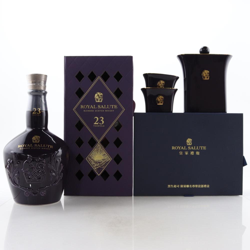 Chivas 23 Year Old Royal Salute / Taiwanese Exclusive with Cups & Flask
