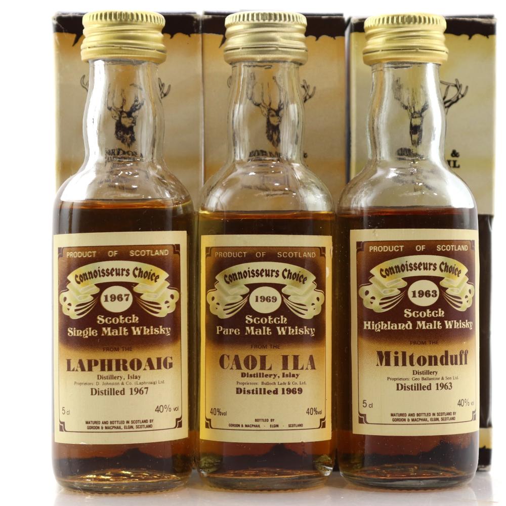 Gordon and MacPhail Miniature Selection 3 x 5cl / includes Laphroaig 1967