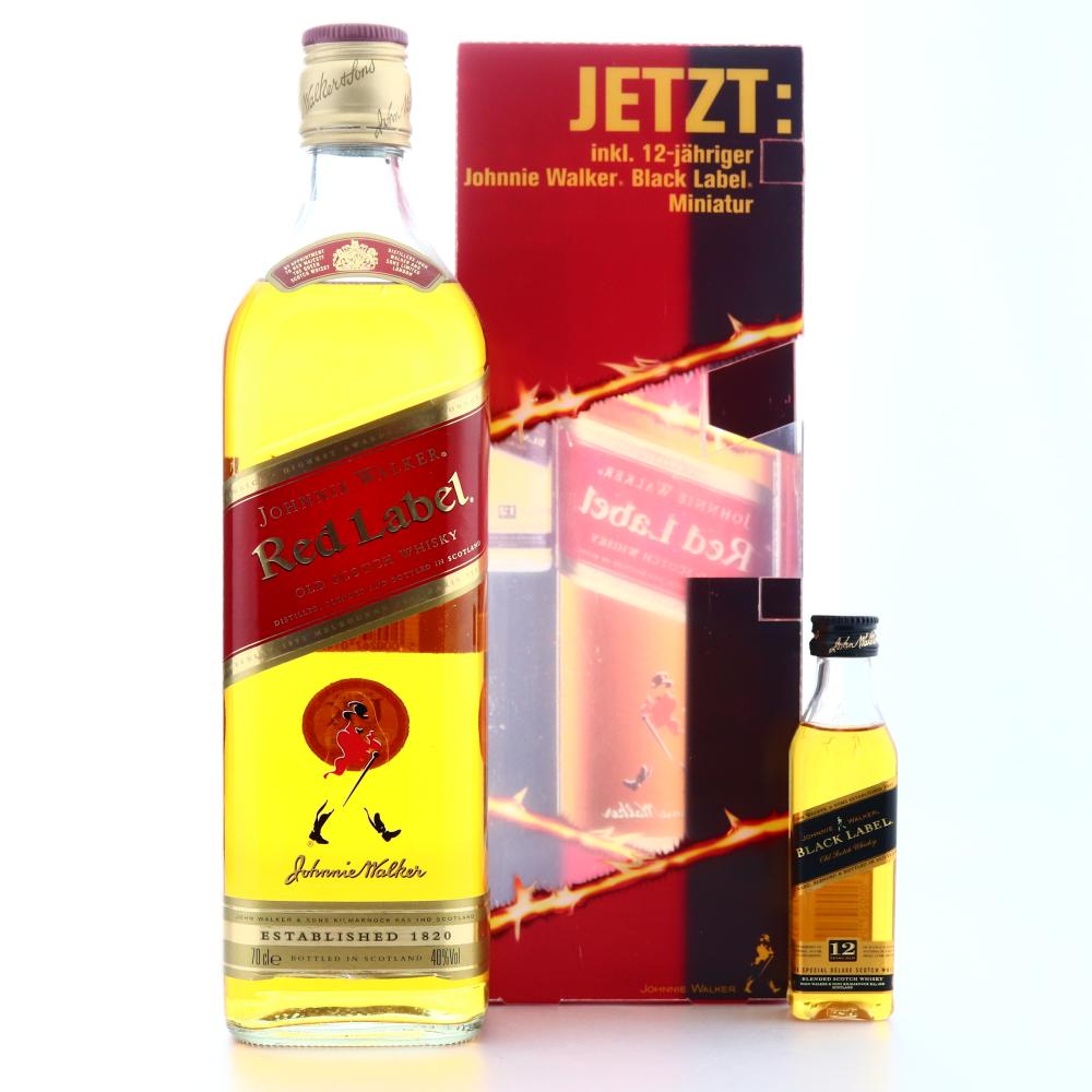 Johnnie Walker Red / with Black Label Miniature 5cl