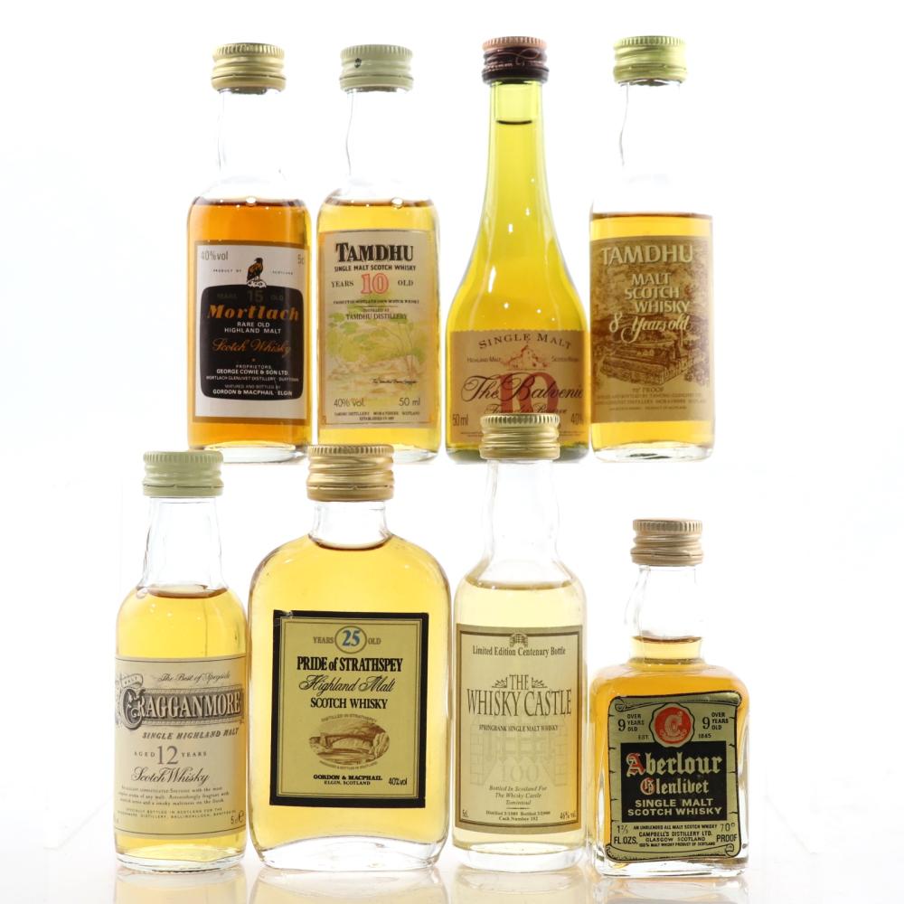 Speyside Miniature Selection x 8 / including Pride of Strathspey 25 Year Old
