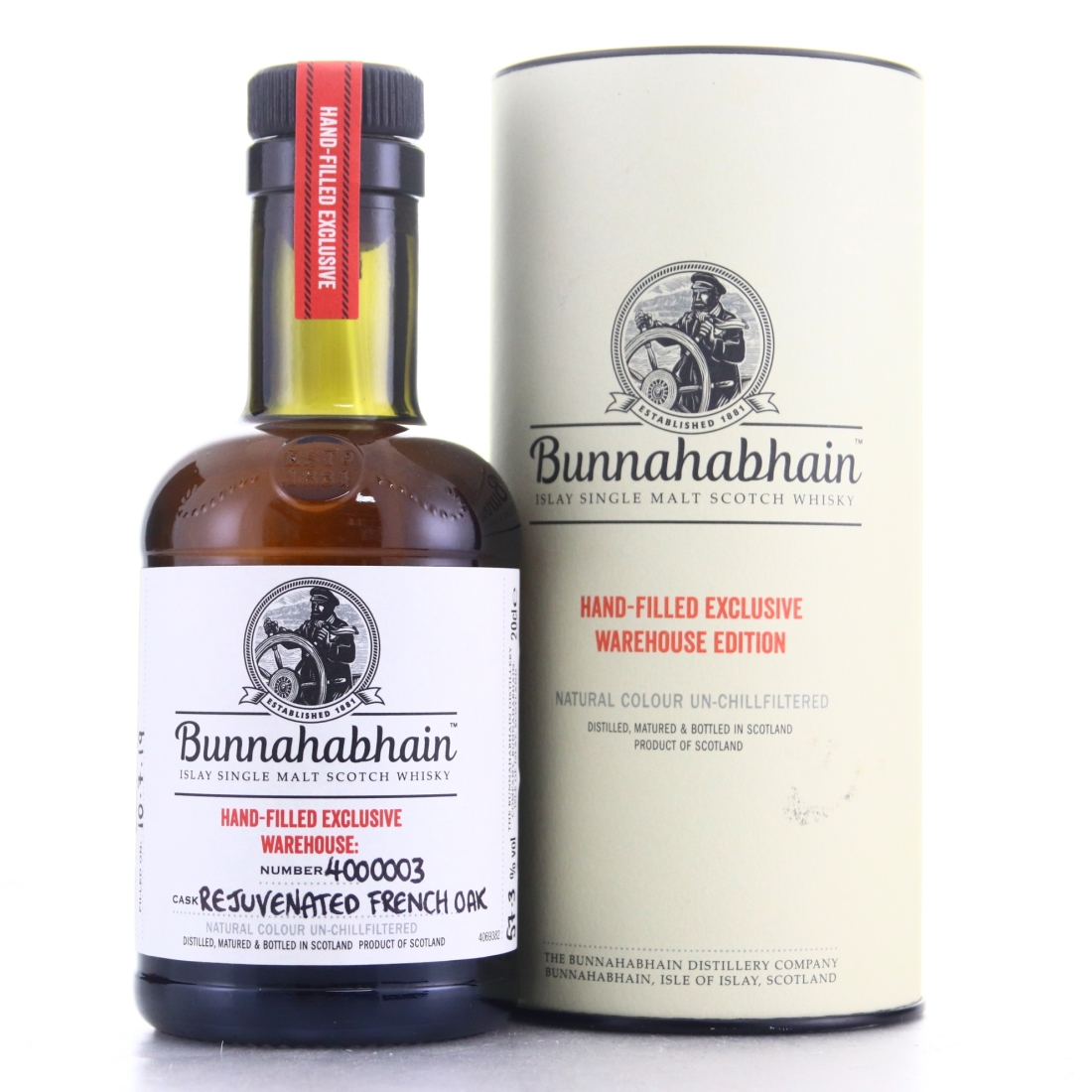 Bunnahabhain Hand Filled 20cl / Rejuvenated French Oak
