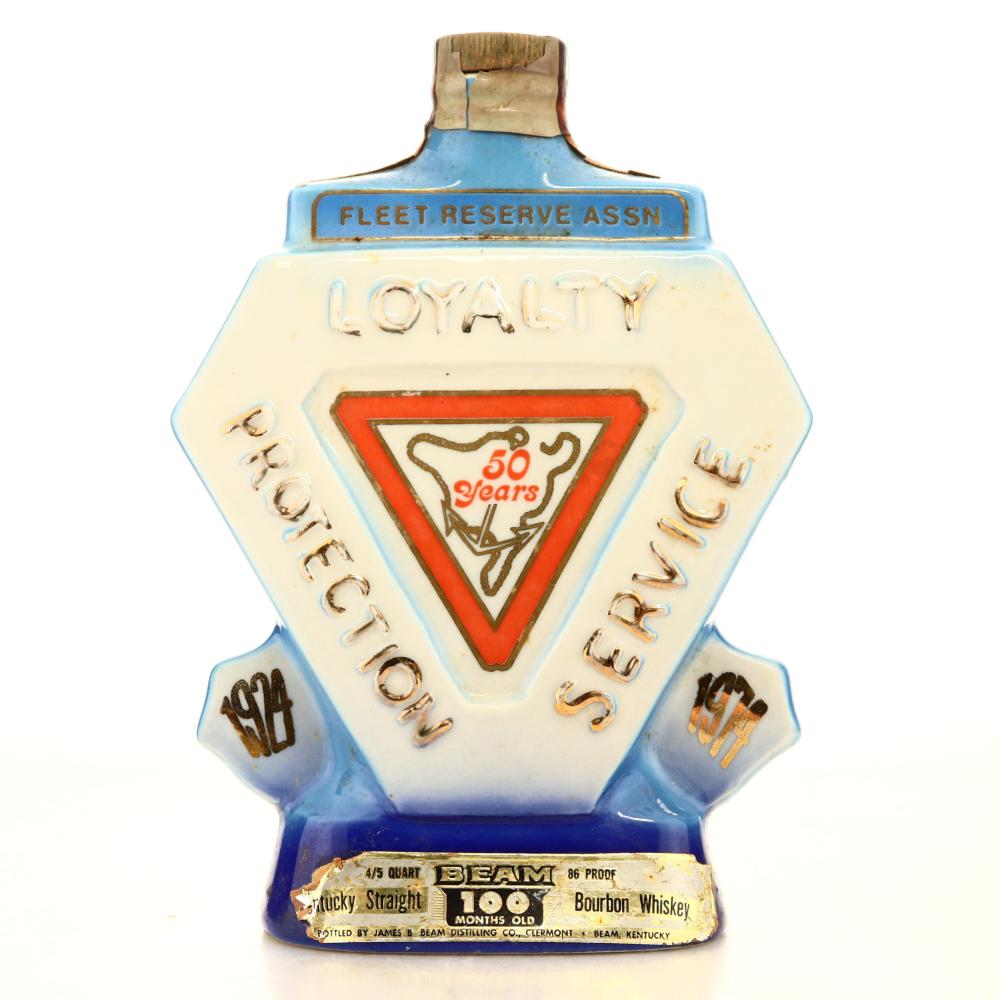 Jim Beam 100 Months Old Fleet Reserve Decanter 1974