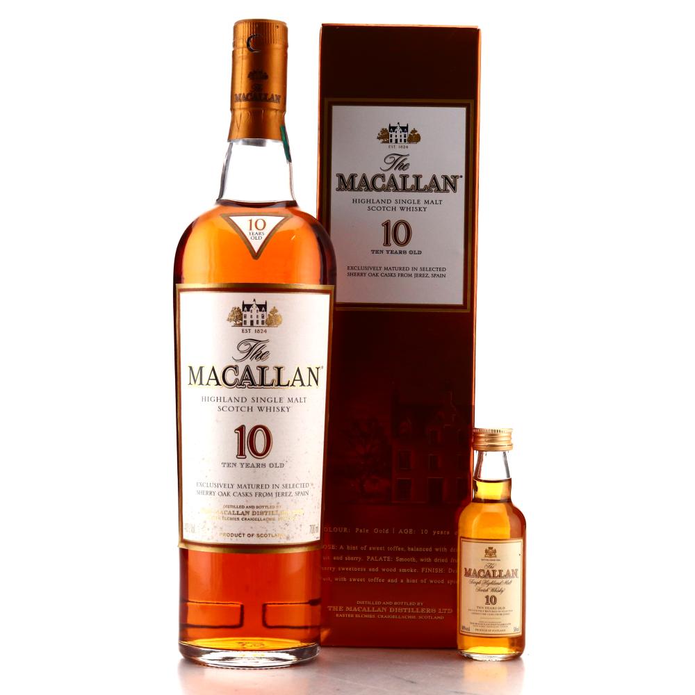Macallan 10 Year Old with Miniature