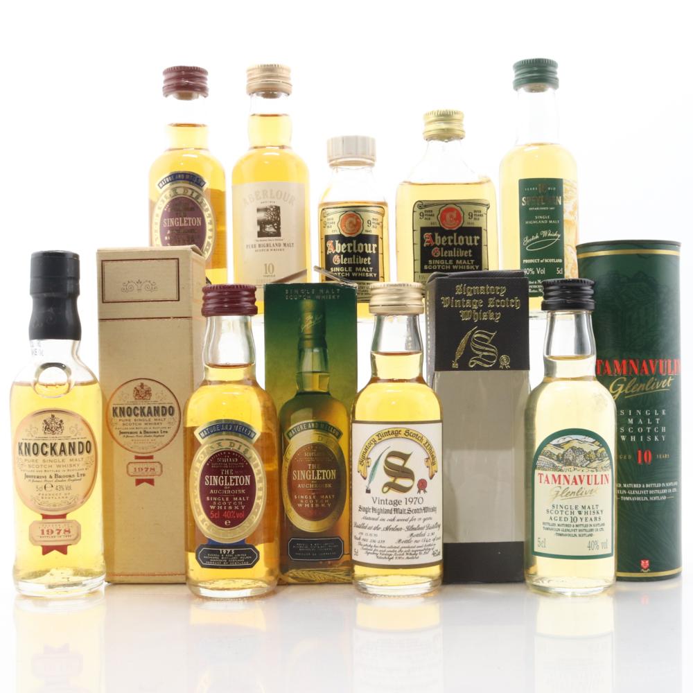Speyside Miniature Selection x 9 / including Aberlour 1970
