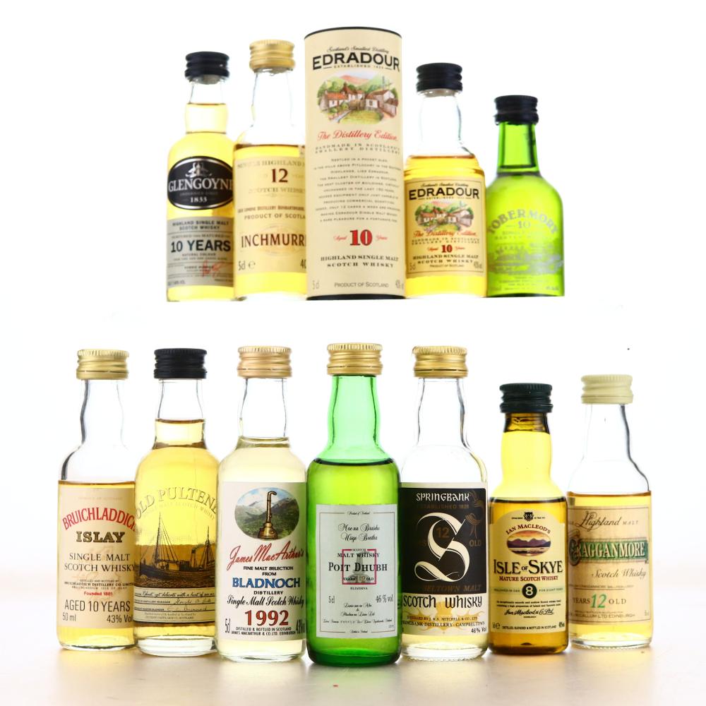 Single Malt Miniatures x 11 / includes Springbank 12 Year Old