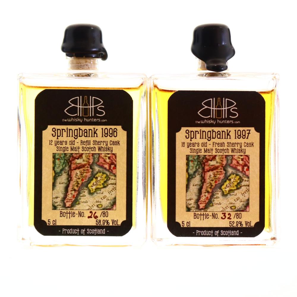 Springbank 1996 & 1997 Whisky Hunter Miniature x 2
