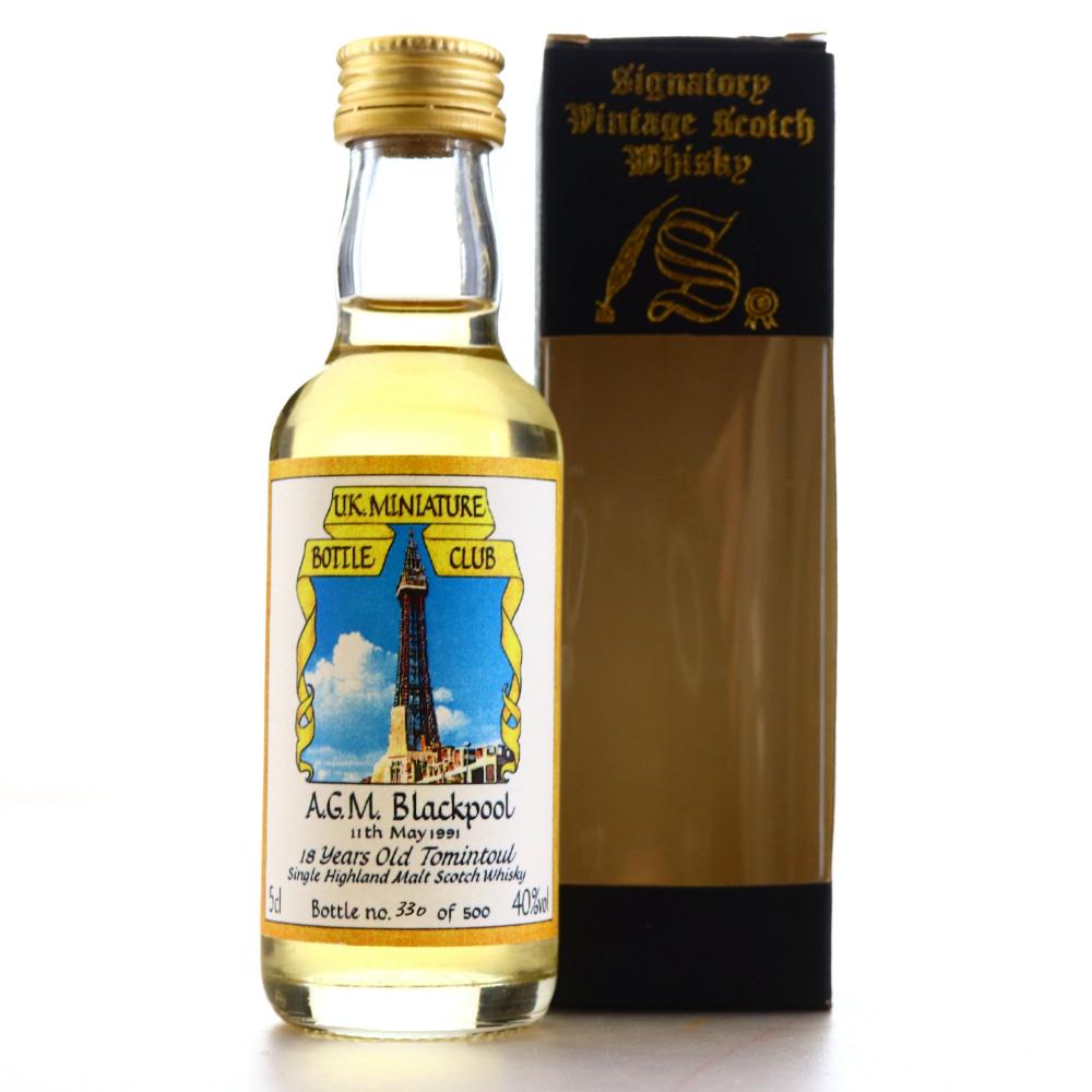 Tomintoul 18 Year Old UK Miniature Bottle Club AGM 1991 Miniature