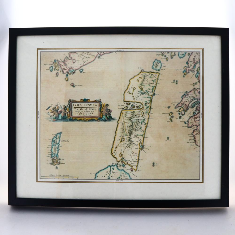 Framed Jura Map - Collection Only