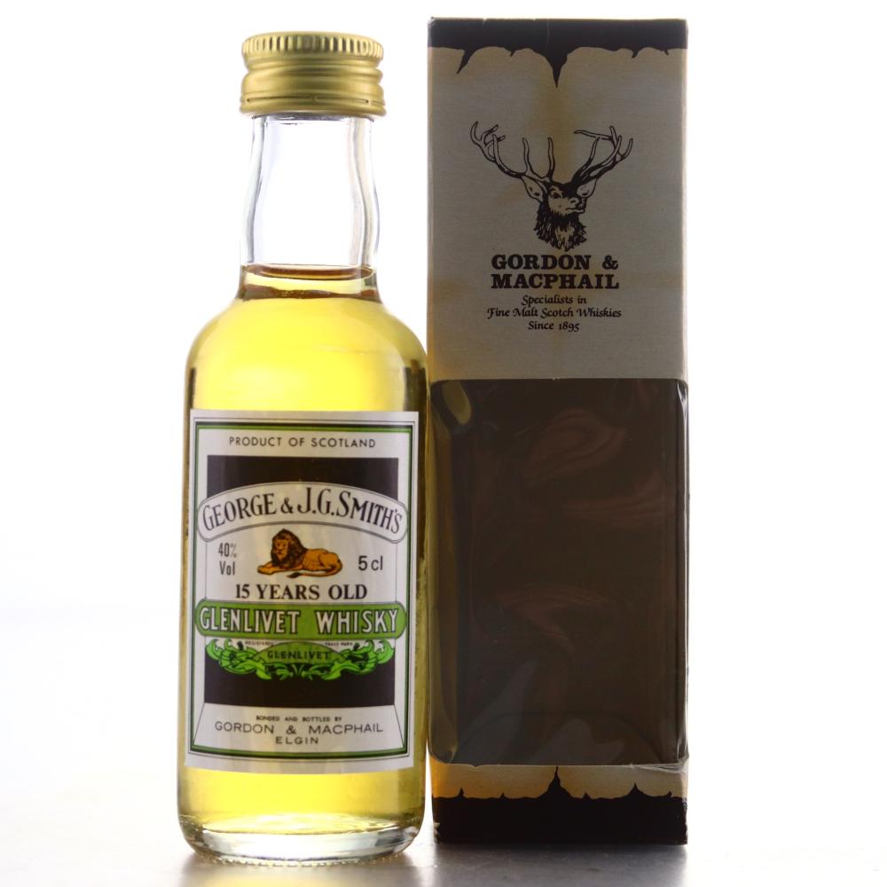 Glenlivet 15 Year Old Gordon and MacPhail Miniature 5cl