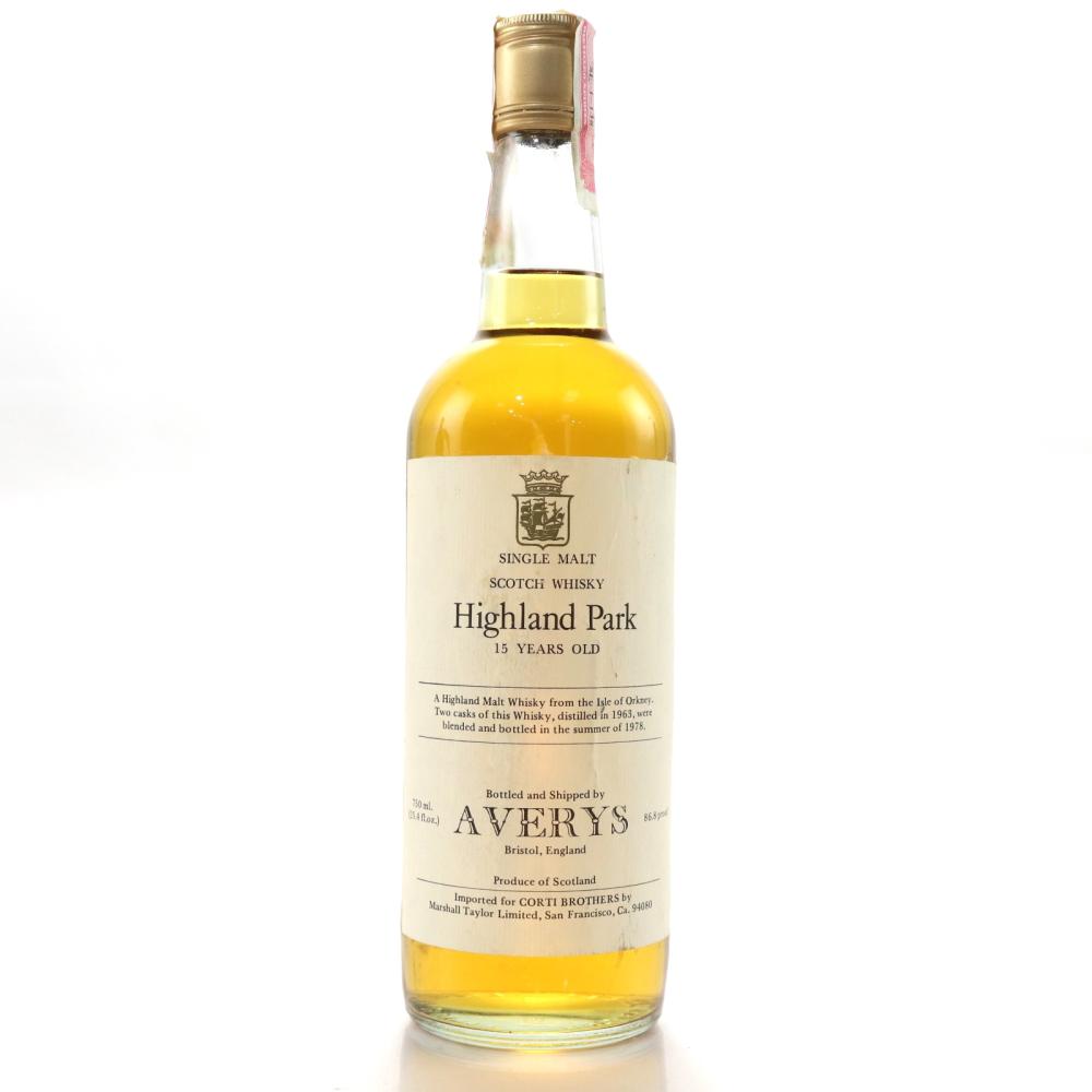 Highland Park 1963 Averys for Corti 15 Year Old 75cl / US Import