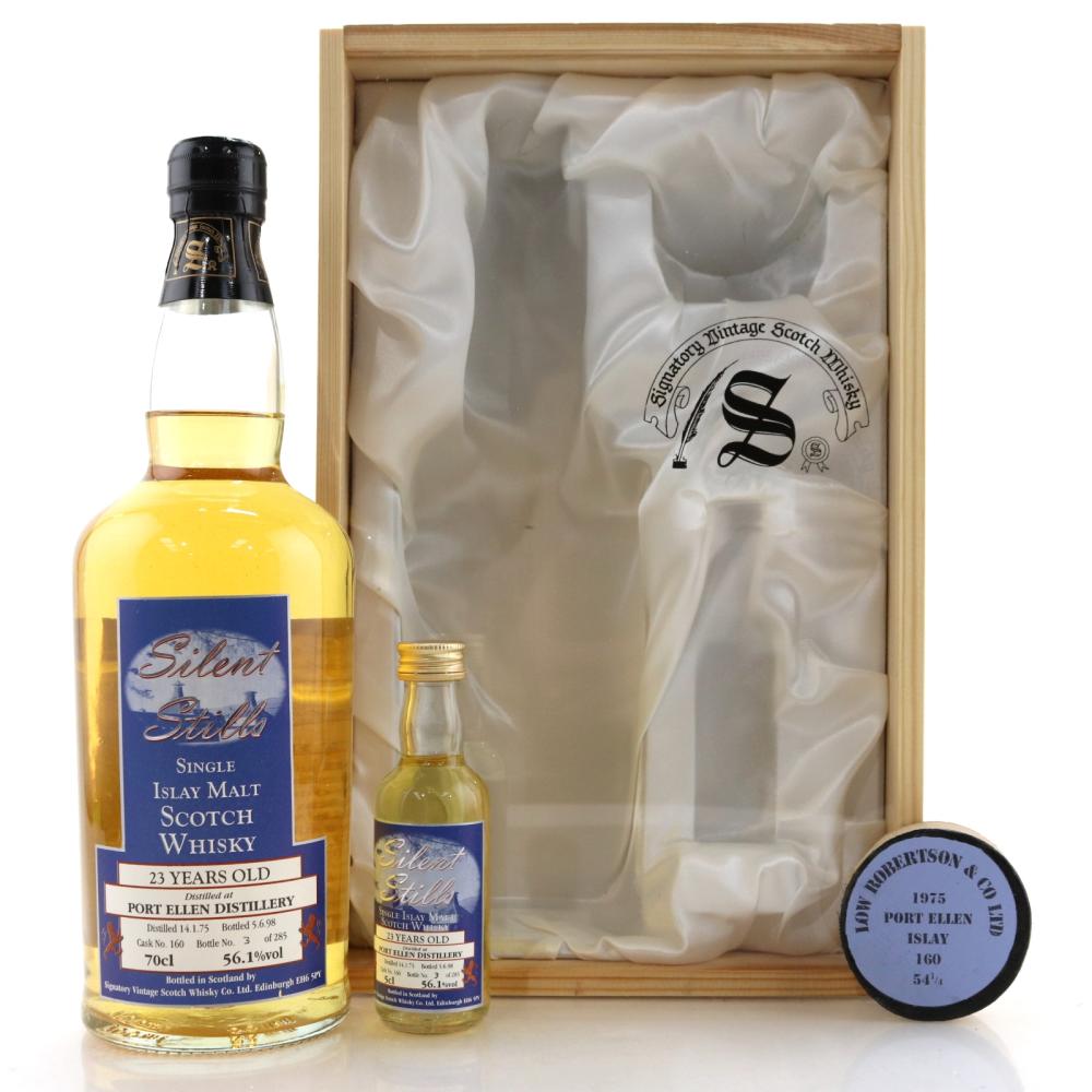 Port Ellen 1975 Signatory Vintage 23 Year Old with Miniature 5cl / Silent Stills