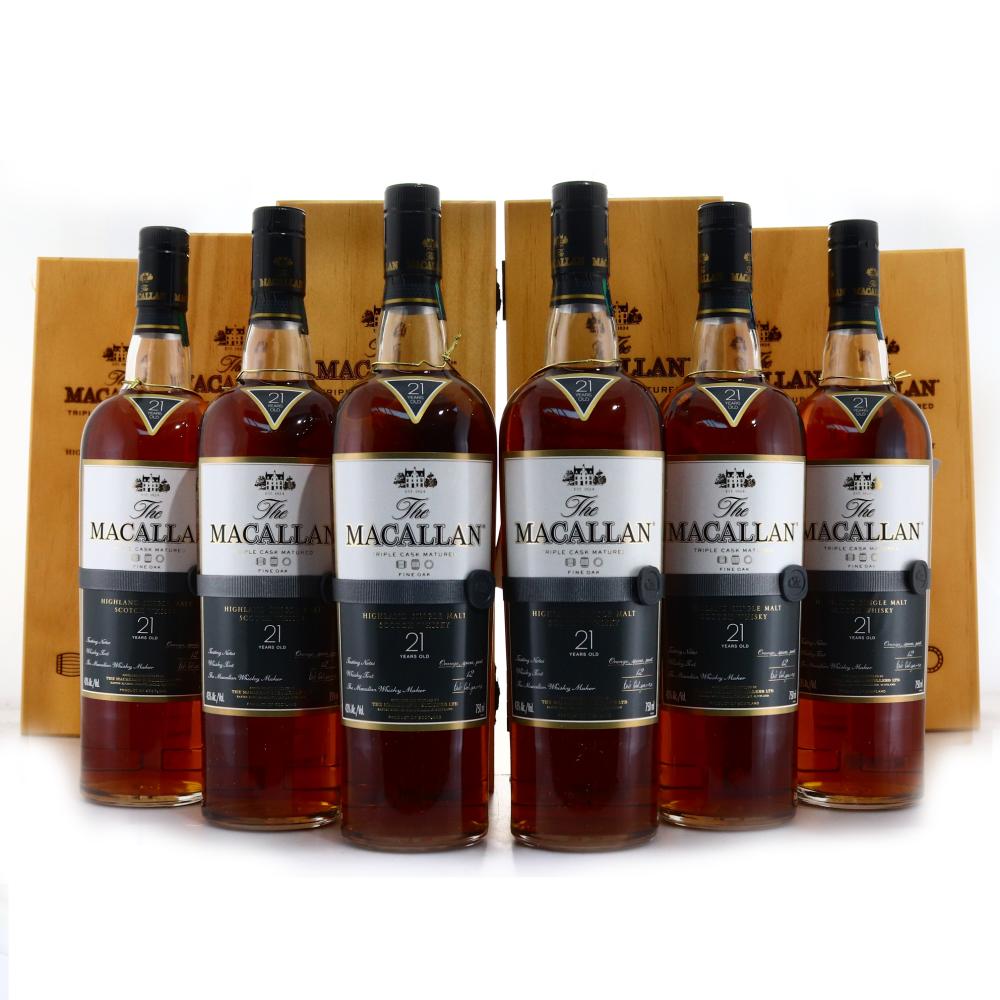 Macallan 21 Year Old Fine Oak 6 x 75cl / US Import 
