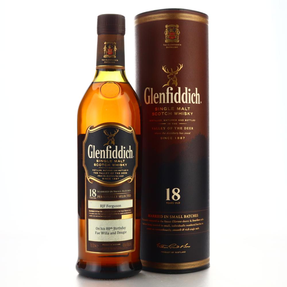 Glenfiddich 18 Year Old / Personalised Label