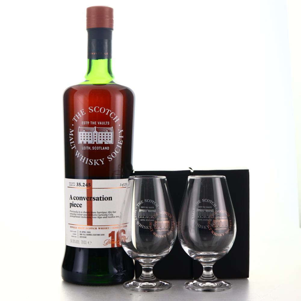 Glen Moray 2003 SMWS 16 Year Old 35.245 / with 2 x Glasses