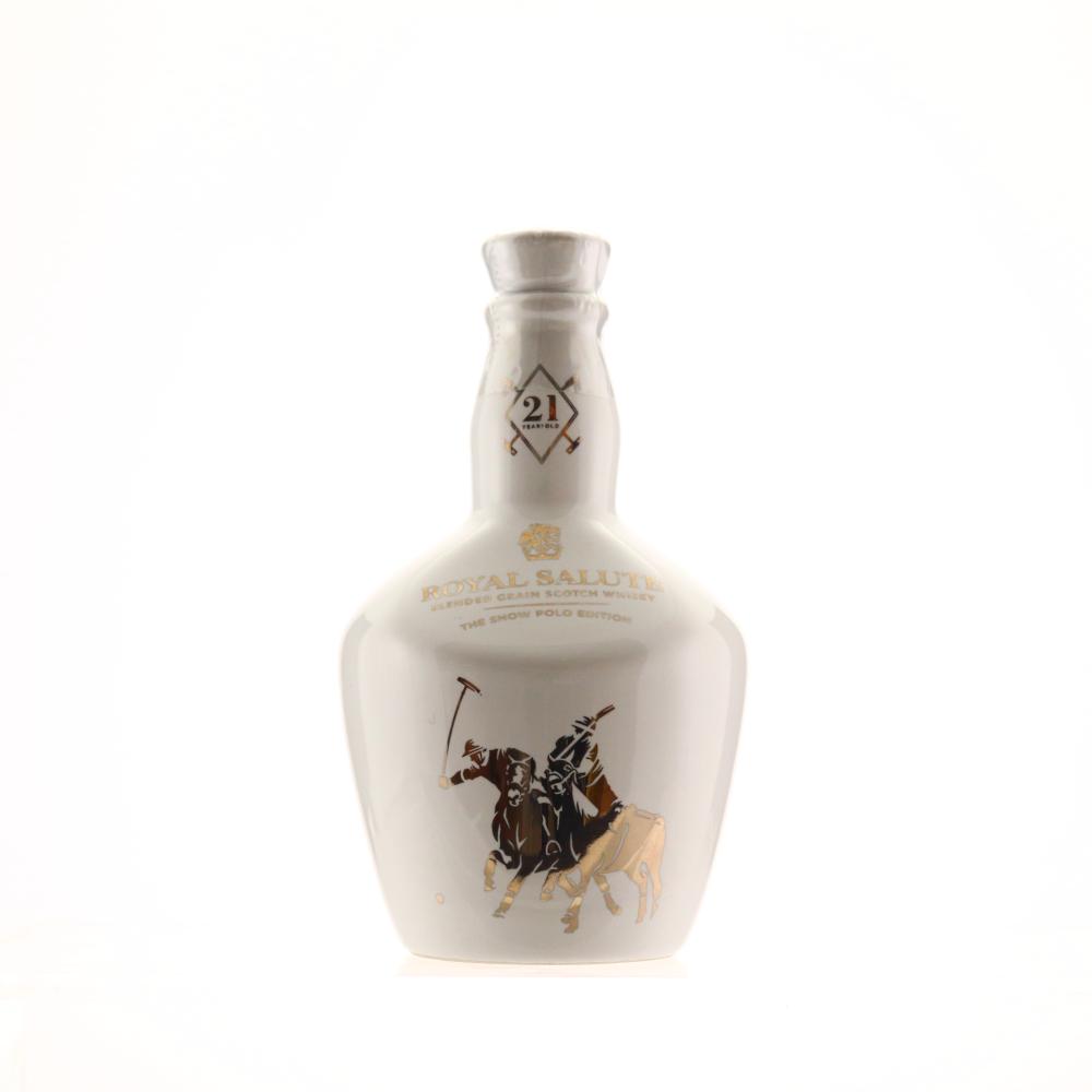 Chivas Regal 21 Year Old Royal Salute Blended Grain Miniature Flagon / Snow Polo Edition