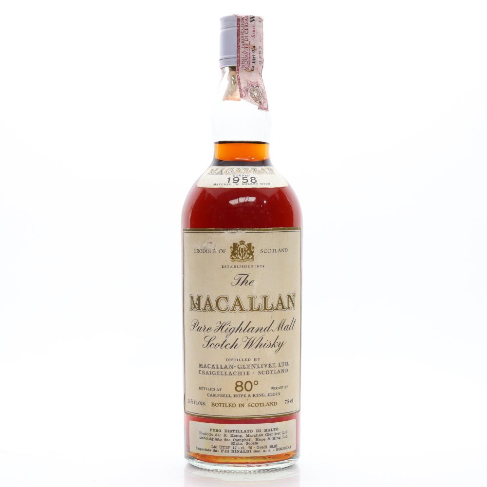 Macallan 1958 Campbell, Hope and King / Rinaldi Import