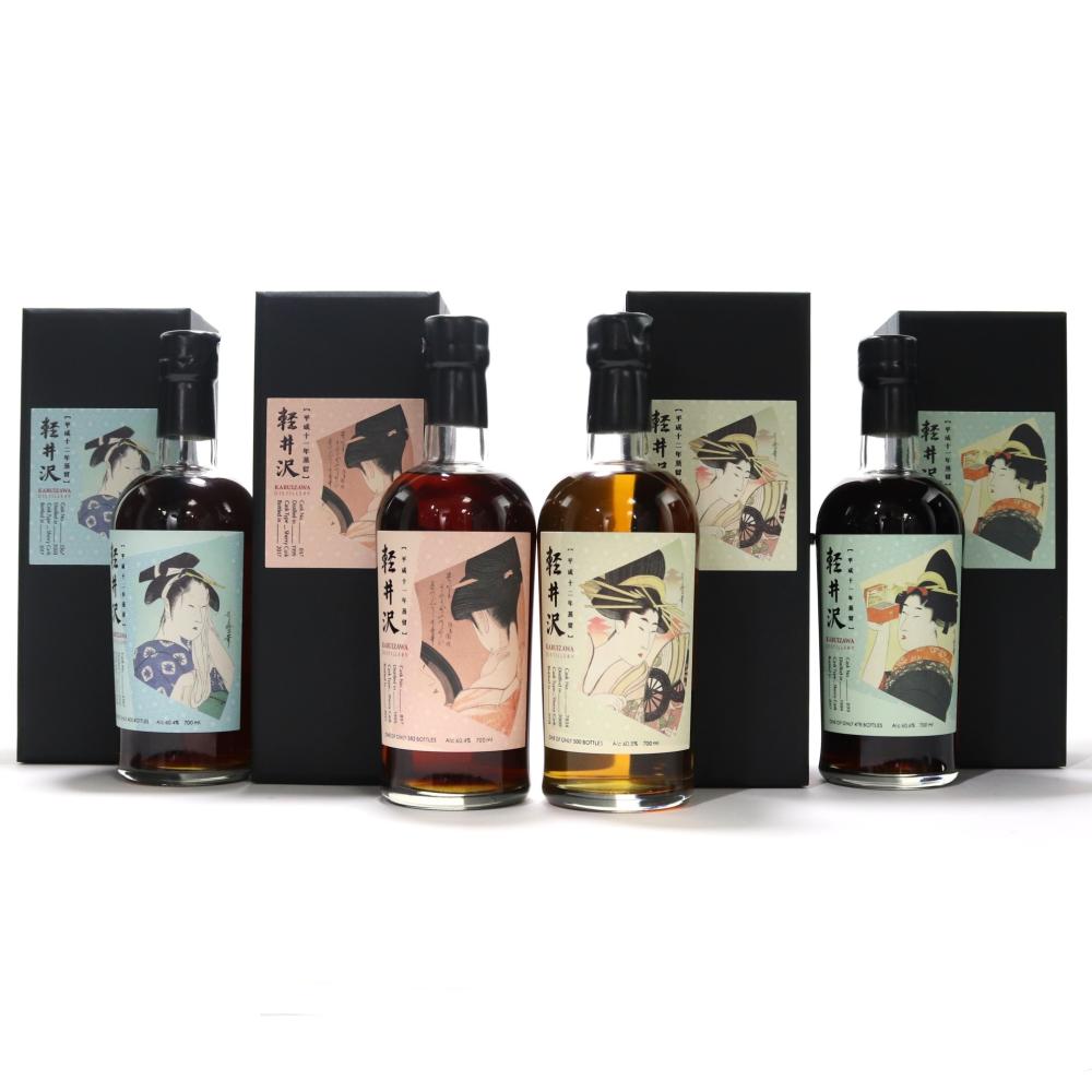 Karuizawa 1999-2000 Single Casks 4 x 70cl / Miyaki Odori Geisha Label