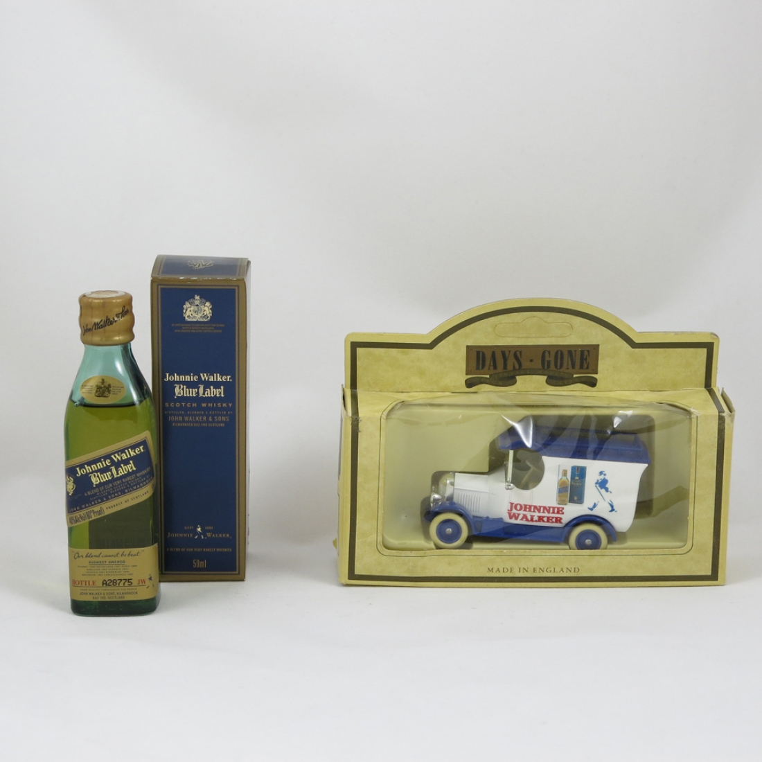 Johnnie Walker Blue Label 5cl and 'Days Gone' Johnnie Walker Van