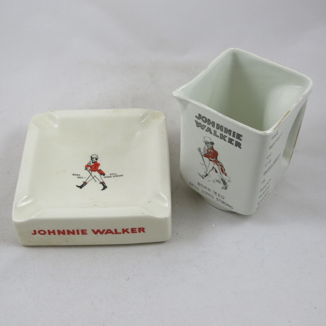 Johnnie Walker Water Jug and Ashtray (Hanley & London)