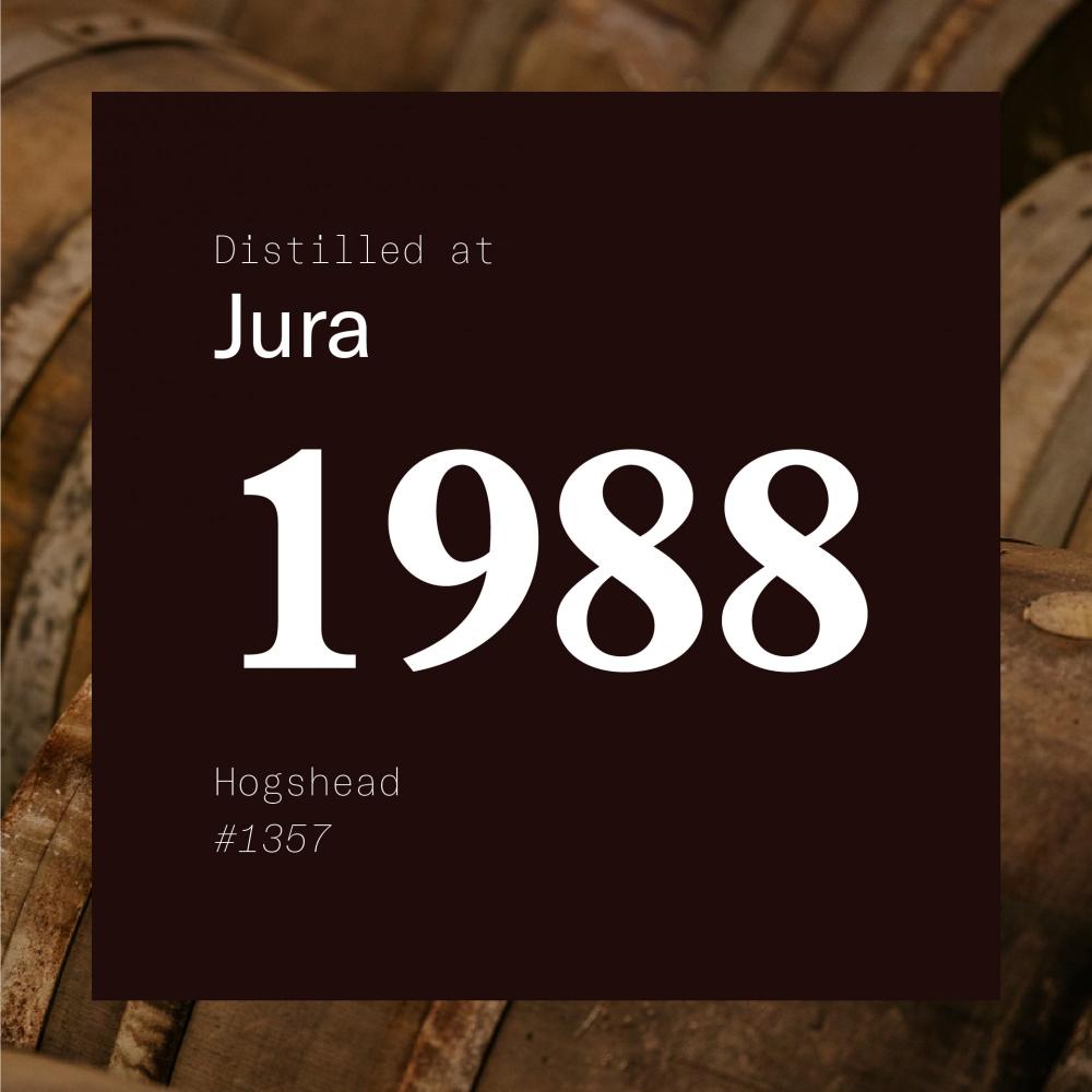 1 Jura 1988 Hogshead #1357 / Cask in storage at Whiskybroker