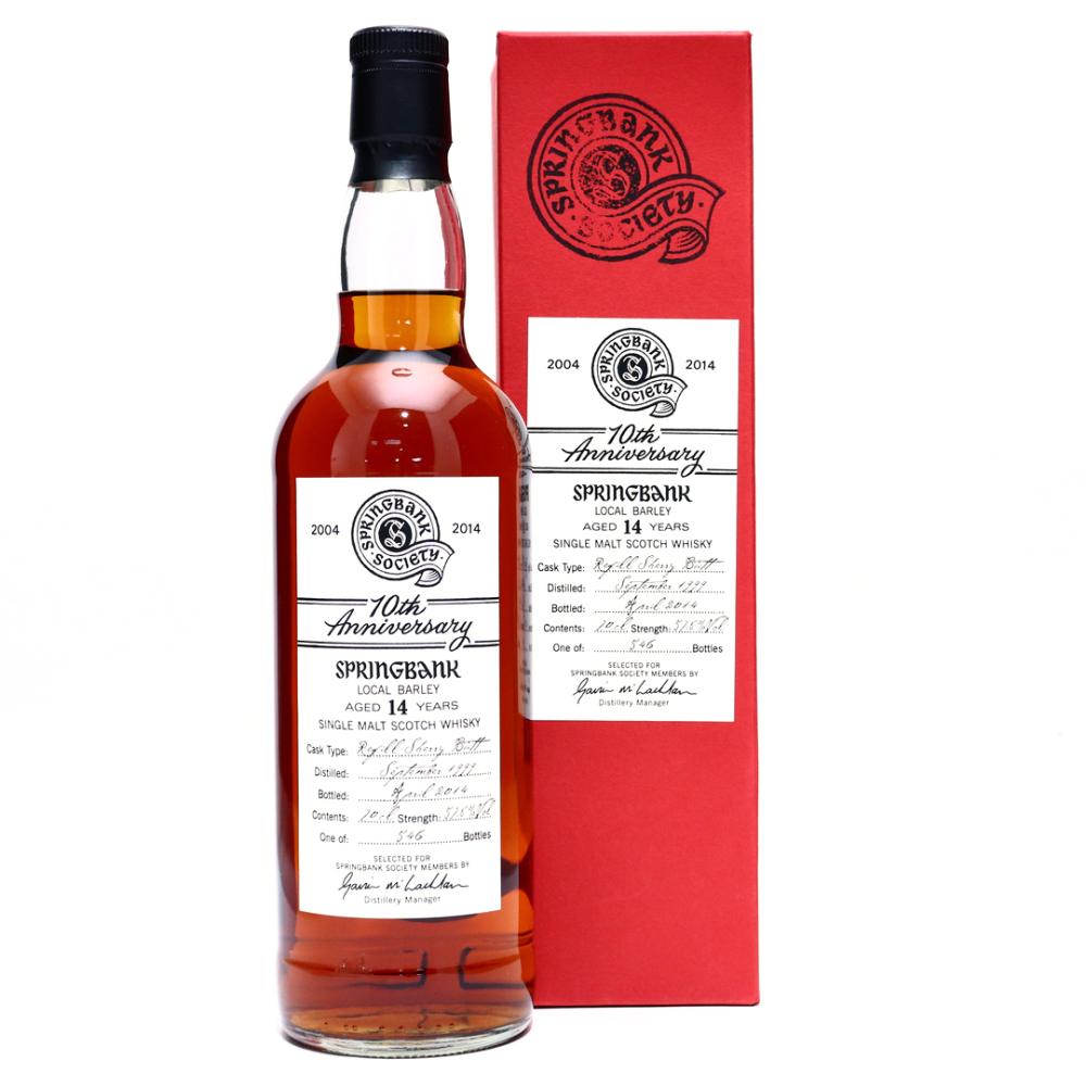 Springbank 1999 Springbank Society 14 Year Old Local Barley / 10th Anniversary 
