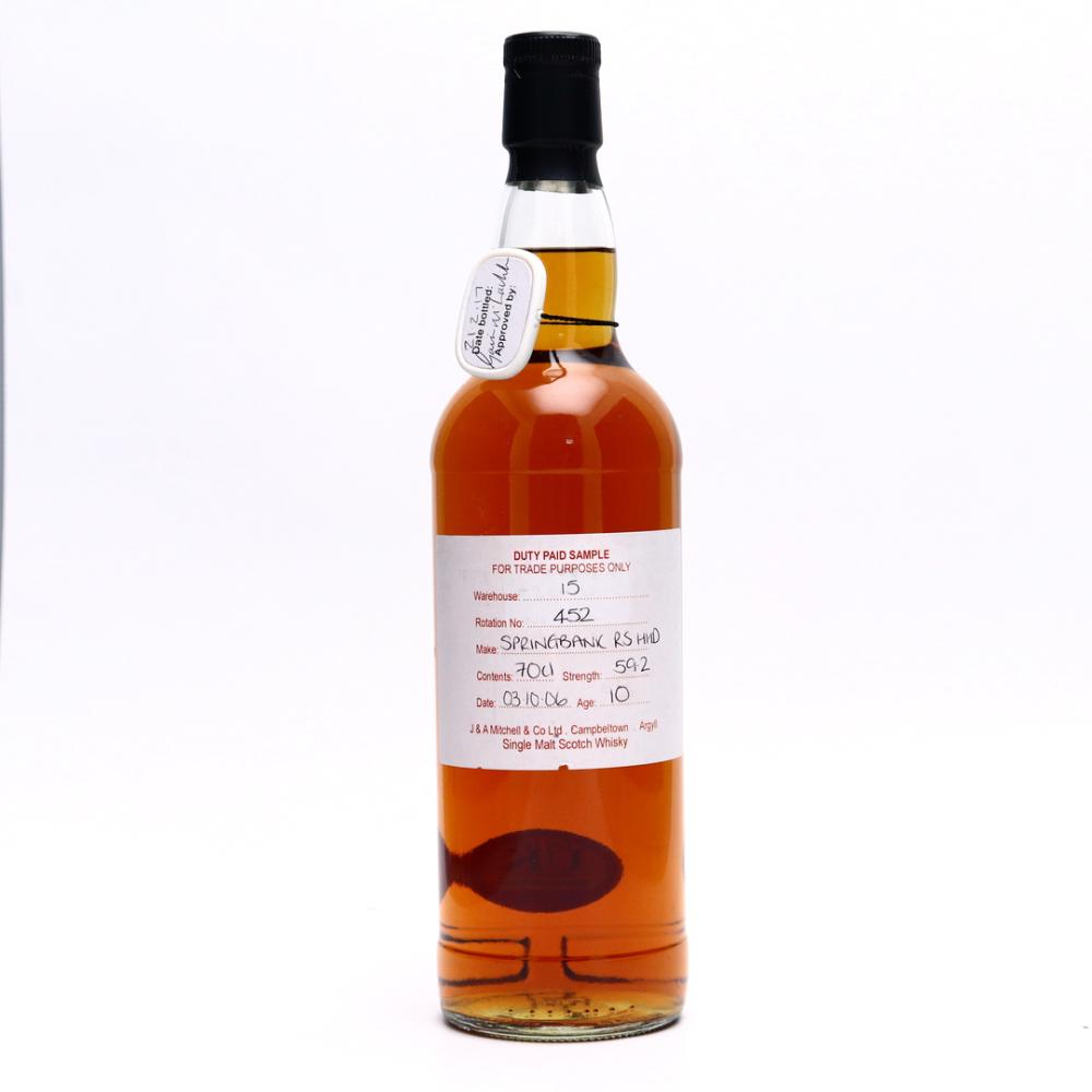 Springbank 2006 Duty Paid Sample 10 Year Old / Refill Sherry Hogshead