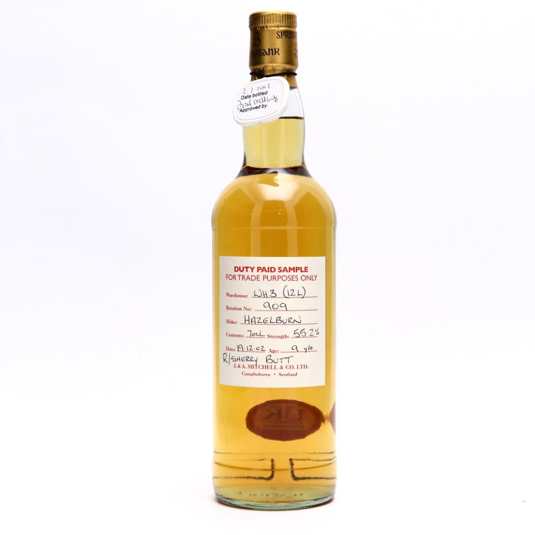 Hazelburn 9 Year Old Duty Paid Sample 2012 / Refill Sherry Butt