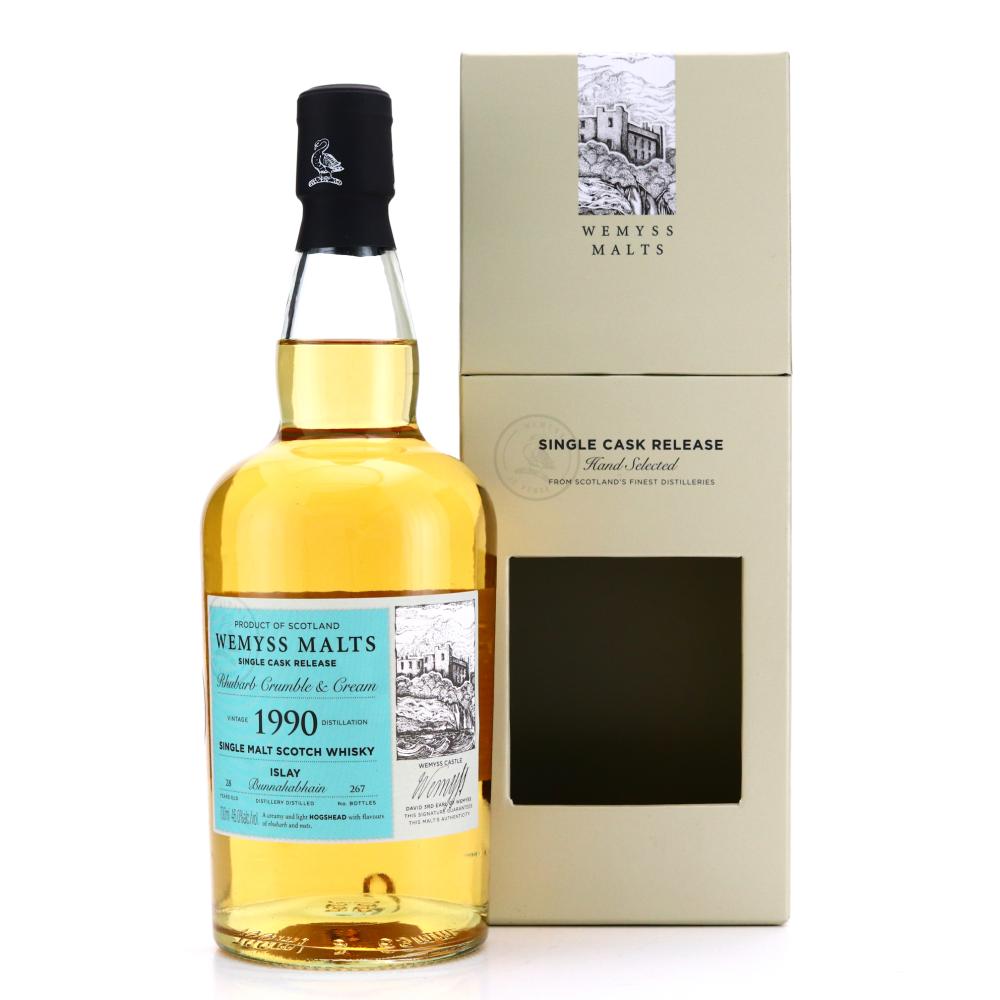 Bunnahabhain 1990 Wemyss Malts 28 Year Old / Rhubarb Crumble & Cream